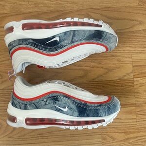 Nike Air Max 97 Washed Denim Womens Athletic Shoes Sneakers Size 6 DV2180-900